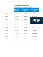 Calendario Exogena 2021