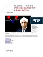 aSTROLOGICAL ANALYSIS OF THE GREAT SCIENTIST SIR.C.V.RAMAN