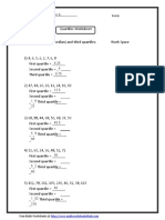 Finding Quartiles Worksheet