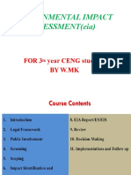 Environmental Impact ASSESSMENT (Eia) : For 3 Year CENG Students by W.MK