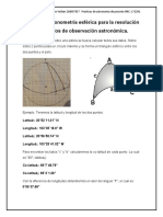 Uso de La Trigonometría Esférica para La Resolución de Cálculos de Observación Astronómica