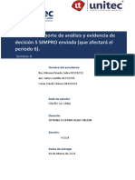 Tarea 8.3 Reporte de Análisis y Evidencia de Decisión 5 SIMPRO Enviada (Que Afectará El Período 6) .