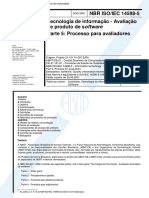 Abnt - Nbr Iso Iec 14598 - Tecnologia de Informacao - Avaliacao de Produto de Software - Parte 5 Processo para Avaliadores