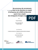 Analyse Des Processus de Recrutement, D'intégration Et de Rétention en Emploi D'entreprises de La (PDFDrive)