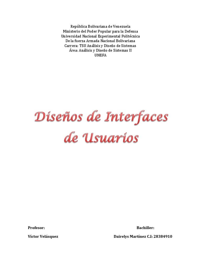 Diseño de Interfaces de Usuario PDF Interfaz de usuario Ciencias