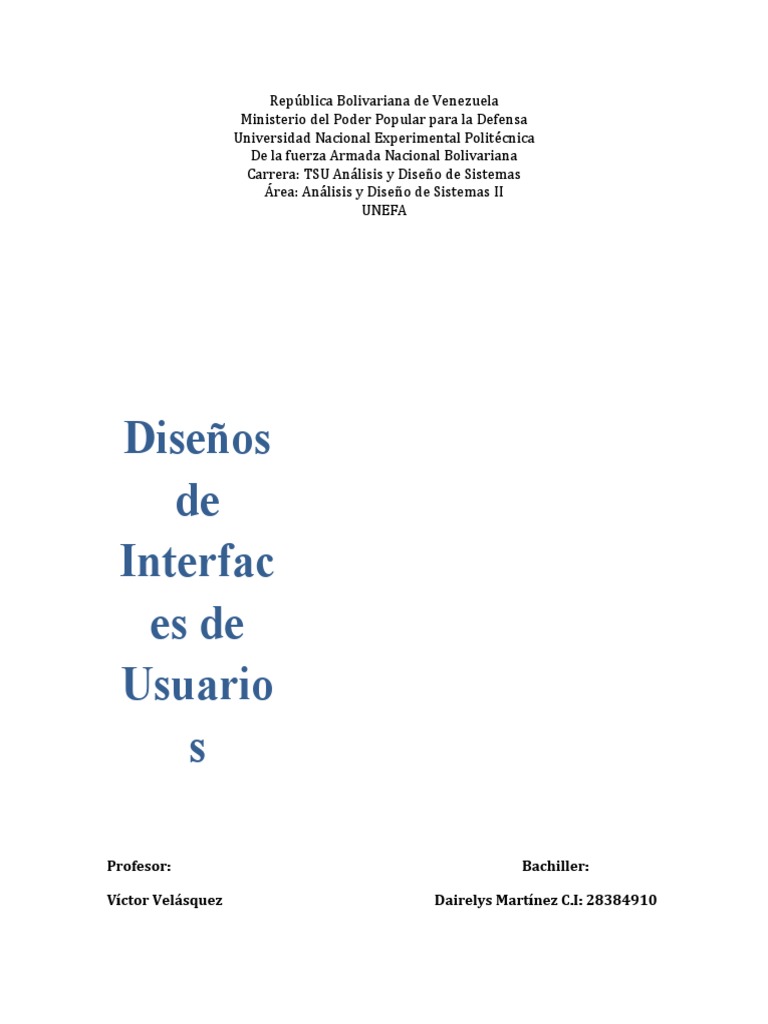 Diseño de Interfaces de Usuario PDF Interfaz de usuario