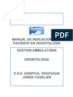Manual de Indicadores Al Paciente en Odontologia