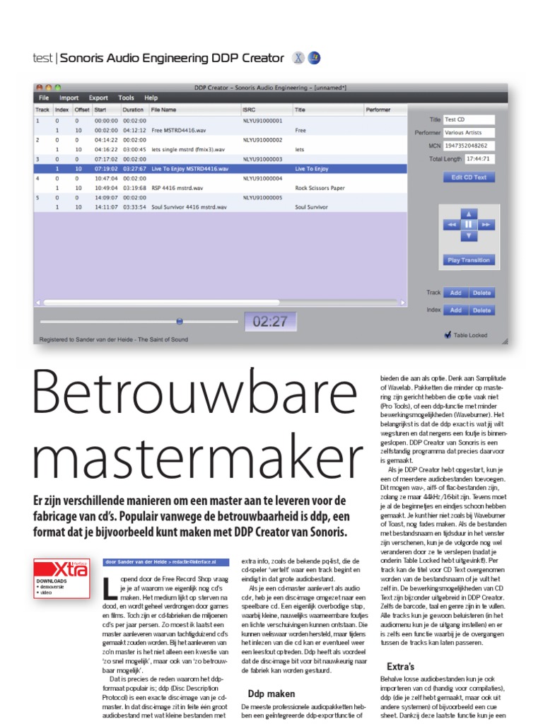 Free sonoris ddp creator for mac os