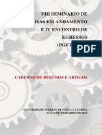 Viii Seminario de Pesquisas Em Andamento