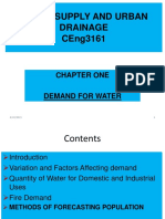 Water Supply and Urban Drainage Ceng3161: Chapter One
