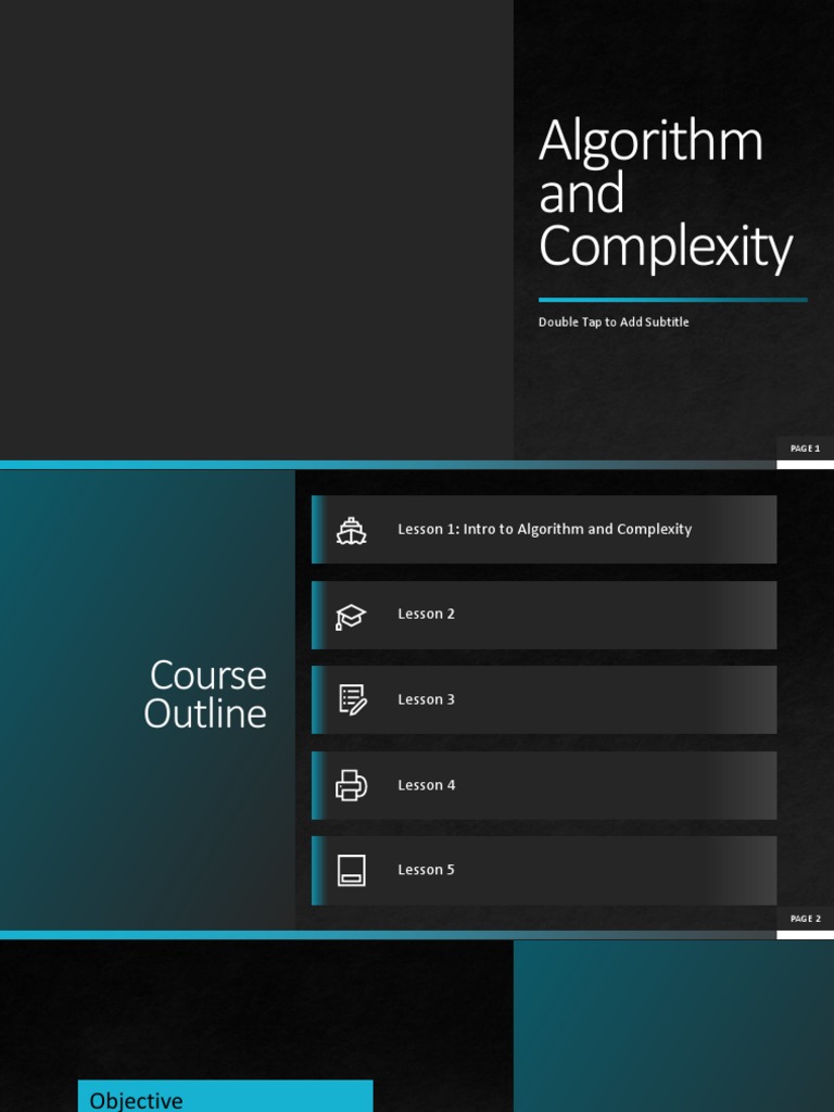 Chapter 1 Algorithm and Complexity Lesson 1 | PDF | Algorithms ...