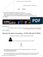 Resume by Alarm Not Working - Z170X-UD5 With F4 BIOS