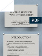 Writing Research Paper Introduction