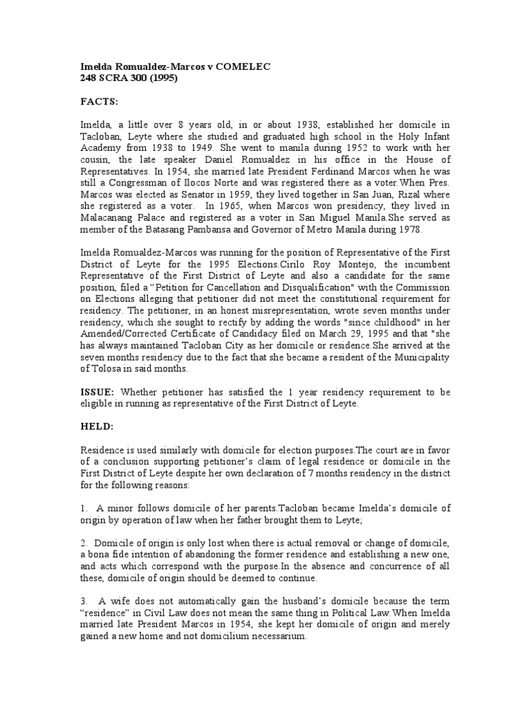 Marcos v comelec 248 scra 300 1995 pdf domicile law justice
