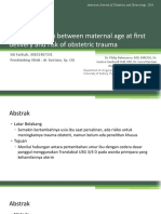 The Association Between Maternal Age at First Delivery