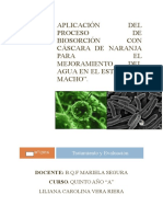 Informe Inicial Biosorción Estero El Macho