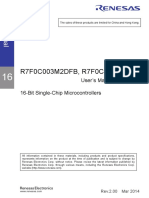 R7F0C003M2DFB, R7F0C004M2DFB: User's Manual: Hardware 16-Bit Single-Chip Microcontrollers