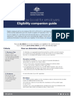 Cash Flow Boost For Employers: Eligibility Companion Guide