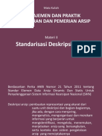 Standarisasi Deskripsi Arsip Oleh Yayuk Endang Irawati, S.S, M.A