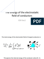 The Energy of The Electrostatic Field of Conductors: EDII Sec2