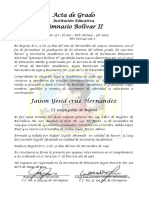 Acta graduación Gimnasio Bolívar II 2019