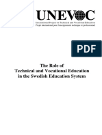 The Role of Technical and Vocational Education in The Swedish Education System
