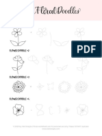 Easy Floral Doodles Worksheet by Vial Designs