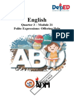 English: Quarter 3 - Module 21 Polite Expressions: Offering Help