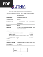 Faculty Civil & Environmental Engineering Department of Structural and Materials Engineering SEM II 2020/2021 Experiment Course Code Course Name