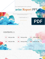 Color Smoke Summary Report PowerPoint Templates
