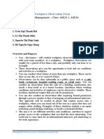 Course: Management - Class: 46K23.1, 46K26: Workplace Observation Form