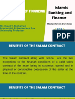 Islamic Modes of Financing: Islamic Banking and Finance