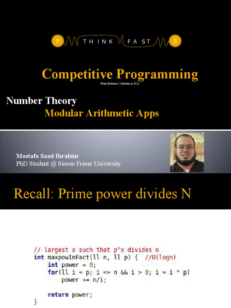 Modular Arithmetic in Competitive Programming | PDF | Number Theory ...