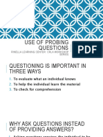 Use of Probing Questions: Rinella Learning Center: Crla Workshop Series