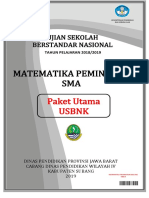 Naskah Soal Paket Utama USBNK Matematika Peminatan