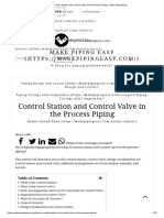 Control Station and Control Valve in The Process Piping - Make Piping Easy