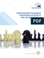 Eurofound Report On Fraudulent Contracting of Work in EU