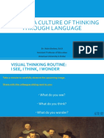 Creating A Culture of Thinking Through Language
