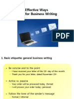 Effective Ways For Business Writing