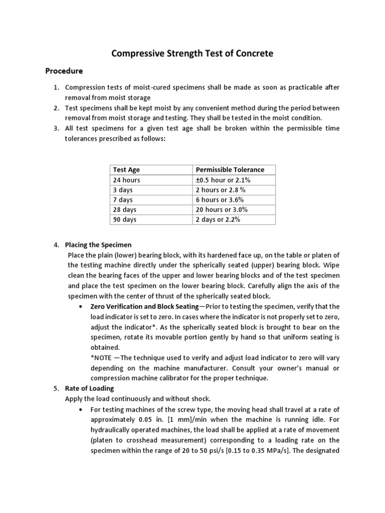 G4-Compressive Strength Test of Concrete | PDF | Bearing (Mechanical ...