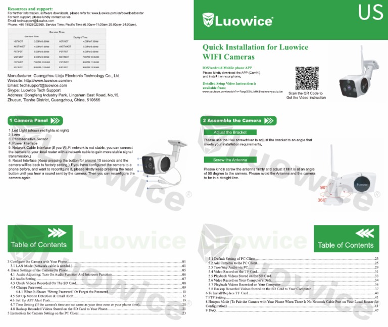 LWS Security Camera User Manual - Y4 960P&1080P | PDF