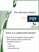 The Laboratory Report