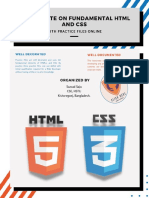 A Handnote On The Fundamentals of HTML and CSS