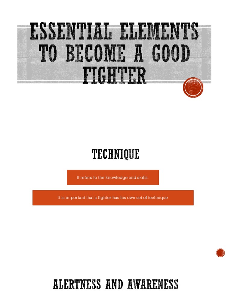 12 Essential Elements To Become A Good Fighter | PDF | Business