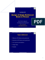 Design of Singly Reinforced Beam in Flexure: By: Prof Dr. Qaisar Ali Civil Engineering Department