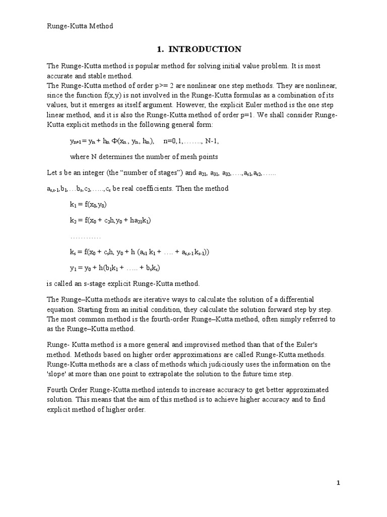 Runge Kutta Method PDF Electrical Network Series And Parallel