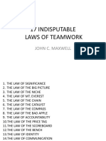 17 Indisputable Laws of Teamwork: John C. Maxwell