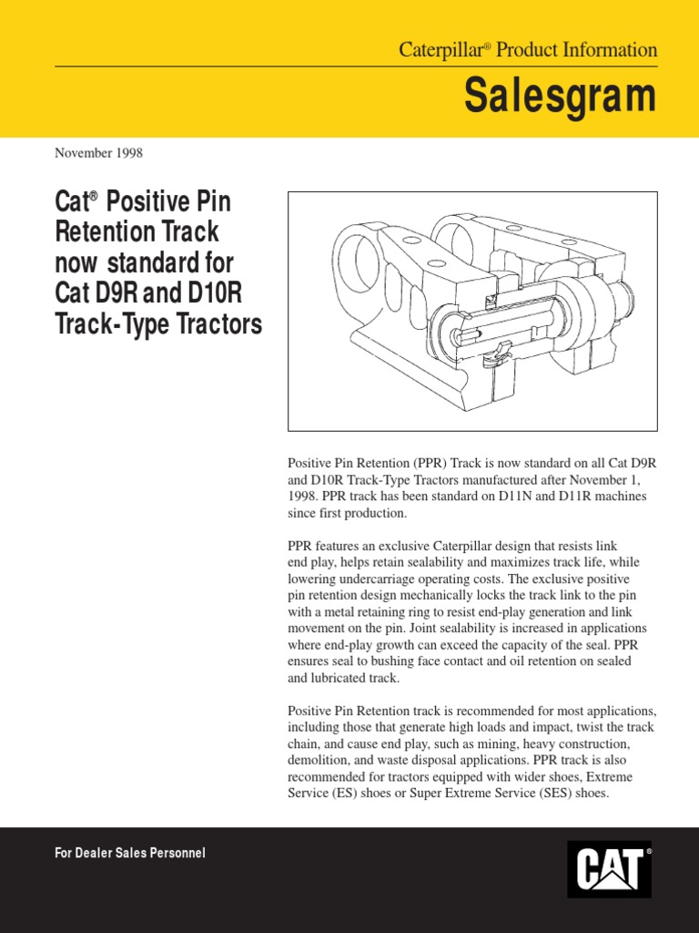 TTT D9R TEKQ0417 Positive Pin Retention Salesgram PDF Manufactured Goods