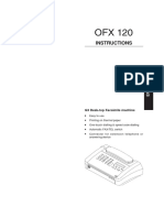 Instruction - FAX Panasonik OFX 120 - GB
