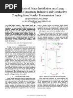 Safety Analysis of Fence Installation On A Large Power Station Concerning Inductive and Conductive Coupling From Nearby Transmission Lines